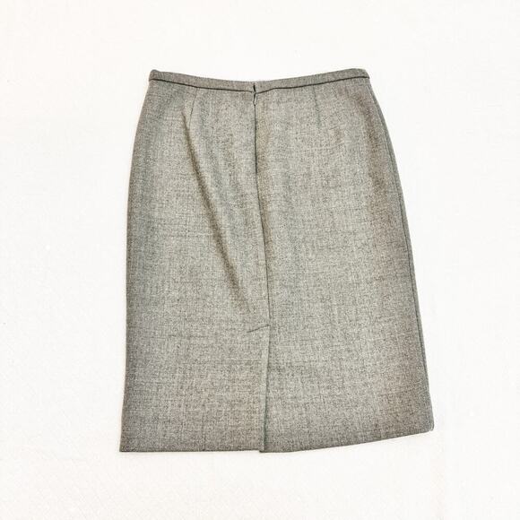J. Crew Wool Pencil Skirt Gray Front Zippered Pockets Size 4 - Picture 2 of 6